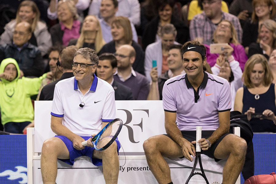 Bill Gates And Roger Federer Team Up in Match For Africa
