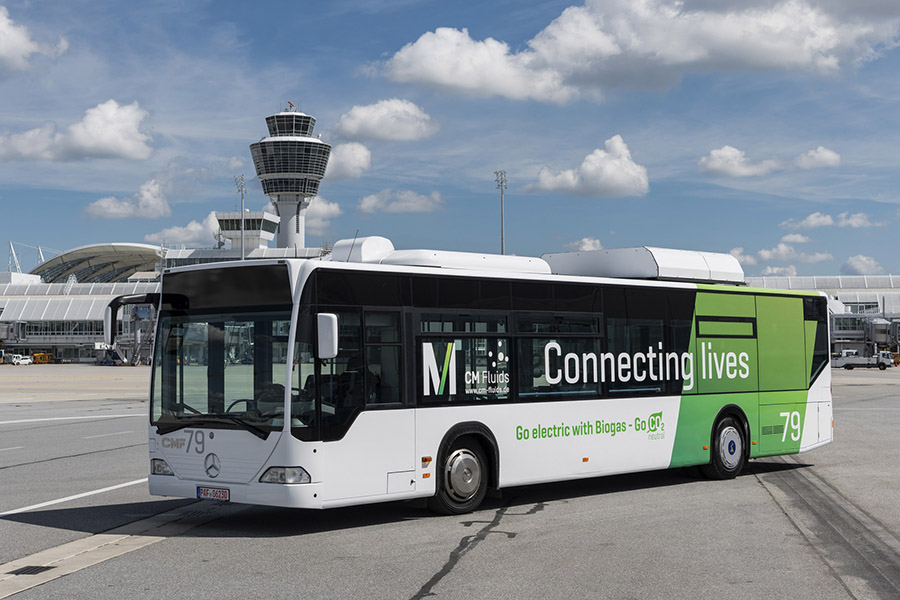 A New Bus at Munich Airport Runs on Gas From Our Waste